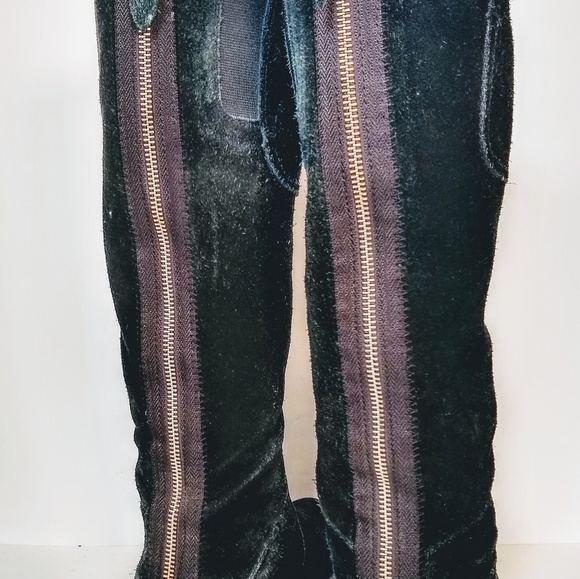 Greenish black suede Franco Sarto boots - Picture 3 of 7